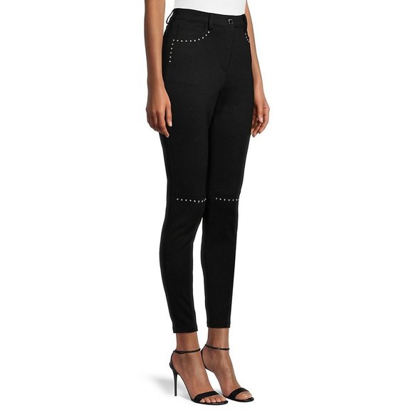 Karl Lagerfeld Paris Studded Ponte Skinny Pant Size 4 - Picture 2 of 12